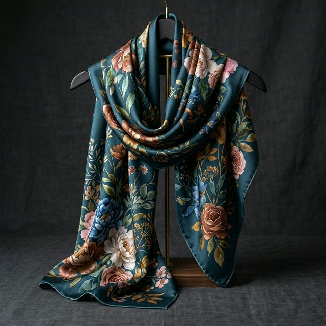 Floral Silk Scarf